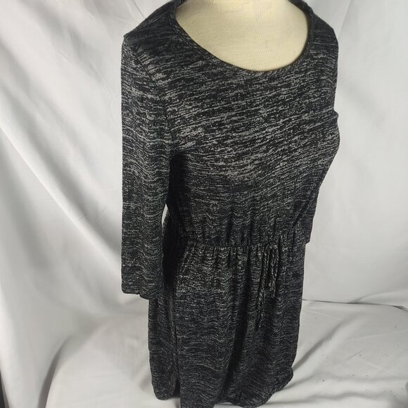 12pm by Mon Ami Womens 3/4 Sleeve Pullover Top Black Long Tail Sz Large - Picture 5 of 9